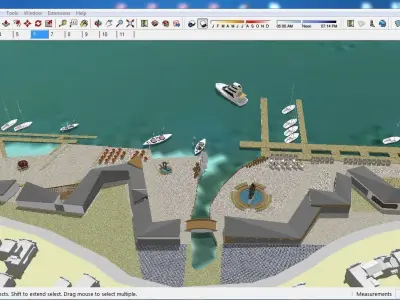 Sketchup Recreational Tourism building B2 3D model