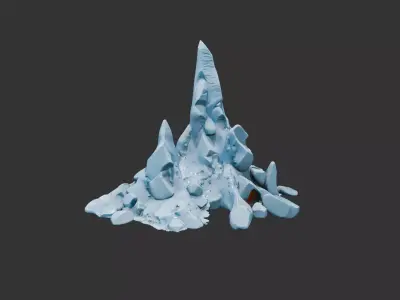 Alien Planet Rock Formation Low-poly 3D model