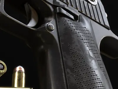 Desert Eagle  44 Magnum 3D Low Polly Model Low-poly 3D model