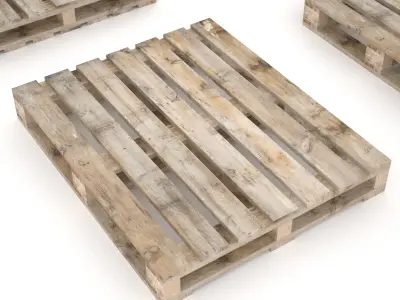 European wood pallet - 01 Low-poly 3D model