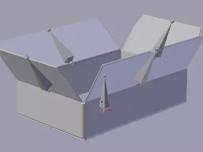 Cardboard Box V3 - Parcel Package with Symbols - Rigged 3D model