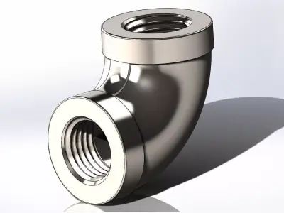 Pipe fitting 14 x 14 Free 3D model