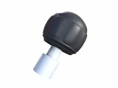 Industrial Knob Low-poly 3D model get