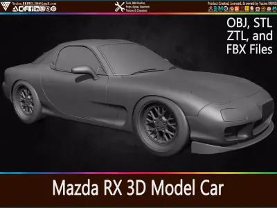 Mazda 3D Model Car Low-poly 3D model