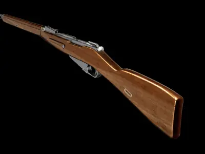 Mosin Rifle Low-poly 3D model purchase