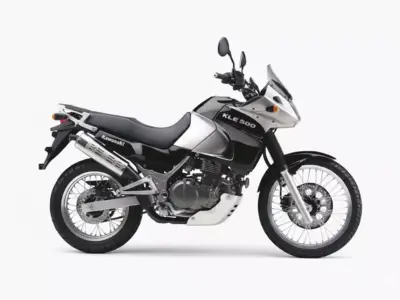 Kawasaki KLE 500 Motorcycle Low-poly 3D model