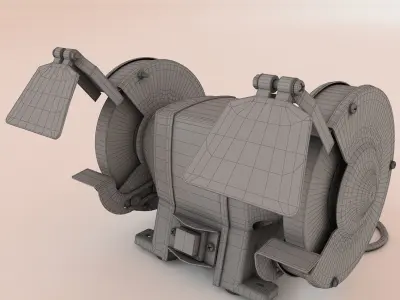 Bench grinder Low-poly 3D model shop