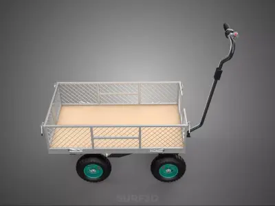 ELECTRIC POWERED BATTERY UTILITY CART GARDEN WAGON CARGO MESH 4W 3D model