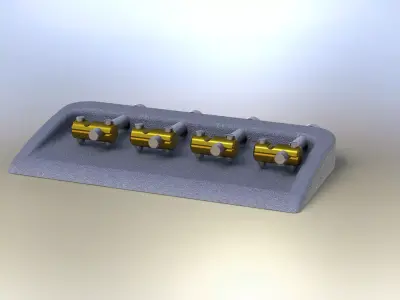 Precision bass bridge Free 3D model
