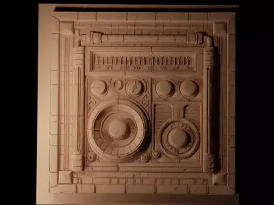 Radio CNC 3d Print High Relief Sand Casting 3D print model