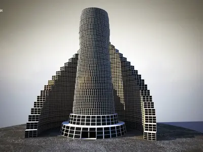 Multi purpose building 2 Free 3D model