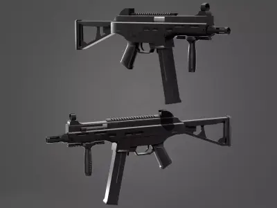 UPM45 Gun Low-poly 3D model