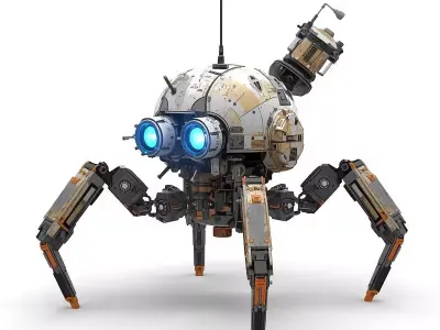 Sci-Fi Maintenance Drone 3D Model Low-poly 3D model