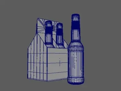 Beverage Branding Package No1 4Pack Low-poly 3D model