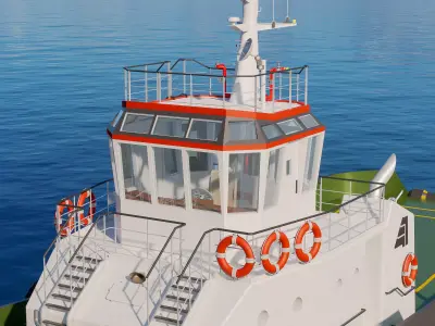 Tugboat workboat 3D model