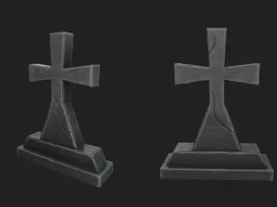 Gravestone  Low-poly 3D model