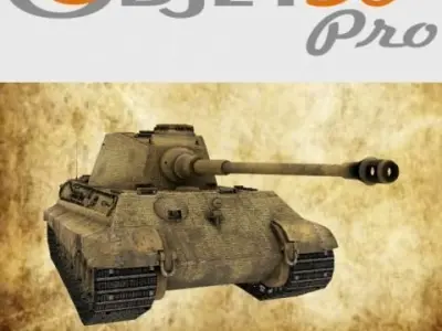 German Tank low-poly Low-poly 3D model