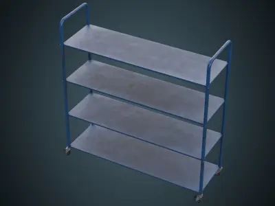 Shelf 1B Low-poly 3D model