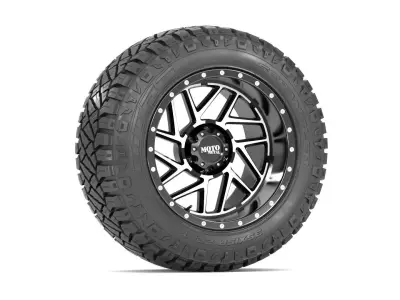 OFF ROAD WHEEL AND TIRE 13 3D model