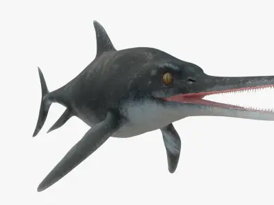 8K Realistic Ichthyosaurus Low-poly 3D model