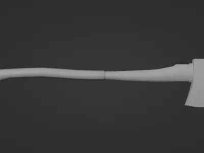 Game-Ready Fire Axe - Melee Weapon Low-poly 3D model