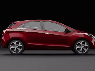 Hyundai i30 Metallic Red Burgundy 3D model