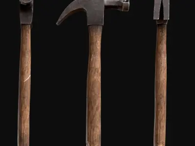 OLD HAMMER Low-poly 3D model 3