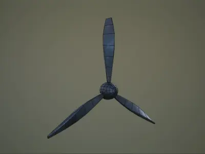 Propeller Low-Poly Low-poly 3D model