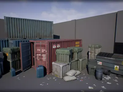 Industry Props Pack 4 Low-poly 3D model