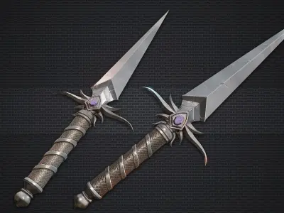 Fantasy Dagger 6  Low-poly 3D model