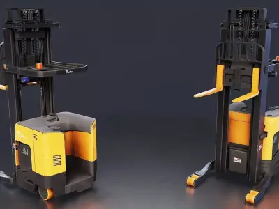 Electric Forklift Truck 3D Model Low-poly 3D model