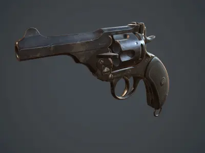 Webley MkV pistol Low-poly 3D model