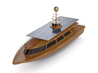Solar Powered Boat 3D model by artvell-project - PBR