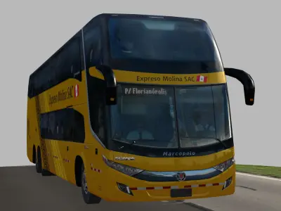 Marcopolo Paradiso 1800DD Expreso Molina SAC Low-poly 3D model
