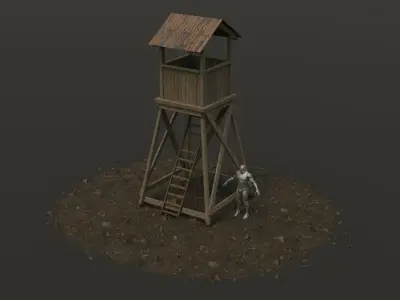 Epic Outposts Low-poly 3D model
