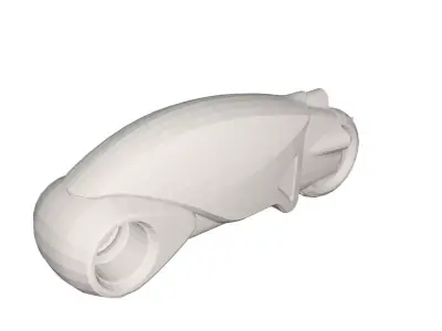 Tron Bike Low-poly 3D model