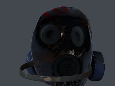 Gas mask helmet 3d model scifi  Low-poly 3D model get