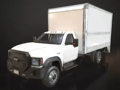 Medium Duty VX400 - Box Truck Low-poly 3D model