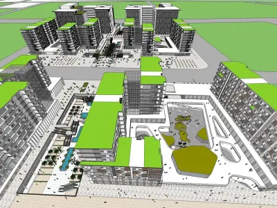 Sketchup Residential Complex N2 3D model