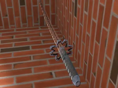 Katana Lizard Flower Sword With Scabbard Low-poly 3D model