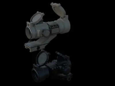 Red-Green Dot Sight Low-poly 3D model