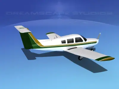 Piper Turbo Arrow III 3D model 12