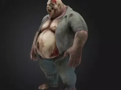 Undead Zombie 3D Model Realistic Horror Figure Free 3D print model get