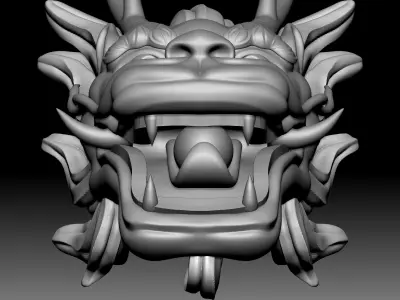 Dragon Head Free 3D model 2