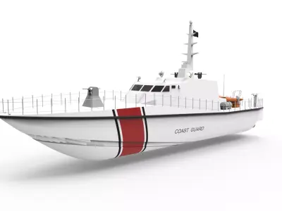 Coastguard 30 meter fast patrol craft 3D model