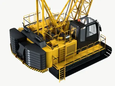 crawler crane 3D model buy