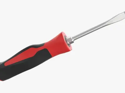 Flat Tip 040 Instinct Soft Grip Red Screwdriver SGD2BR Low-poly 3D model