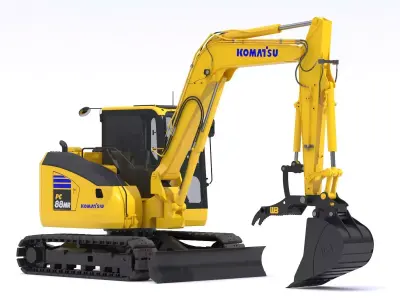 Komatsu Excavators PC88MR-11 Small Excavators 3D model