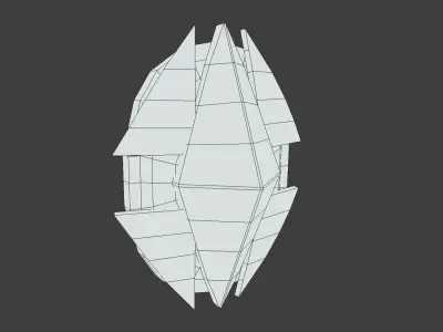 Stylized Steel Shield Low-poly 3D model