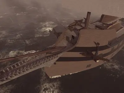 Galeon Ship-Galeon pirate ship-battle ship 3D model from CGTrader